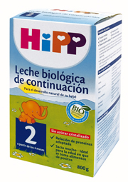 Organic milk 2 below. 4 x 600 gr.