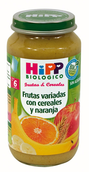 Mixed fruit with cereal and orange. 12 x 250 gr.