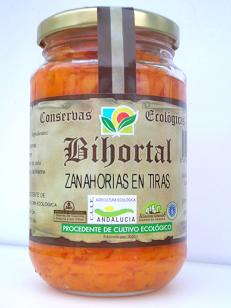 Zanahoria en tiras. Caja 6 Botes 345 gr.