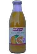 Zumo de mandarina ecológico Delizum. Caja 12 botellas 1 l.