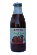 Zumo de tomate ecológico Delizum. Caja 12 botellas 1 l.