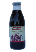 Organic red grape juice Delizum. Box 12 bottles 1 liter.